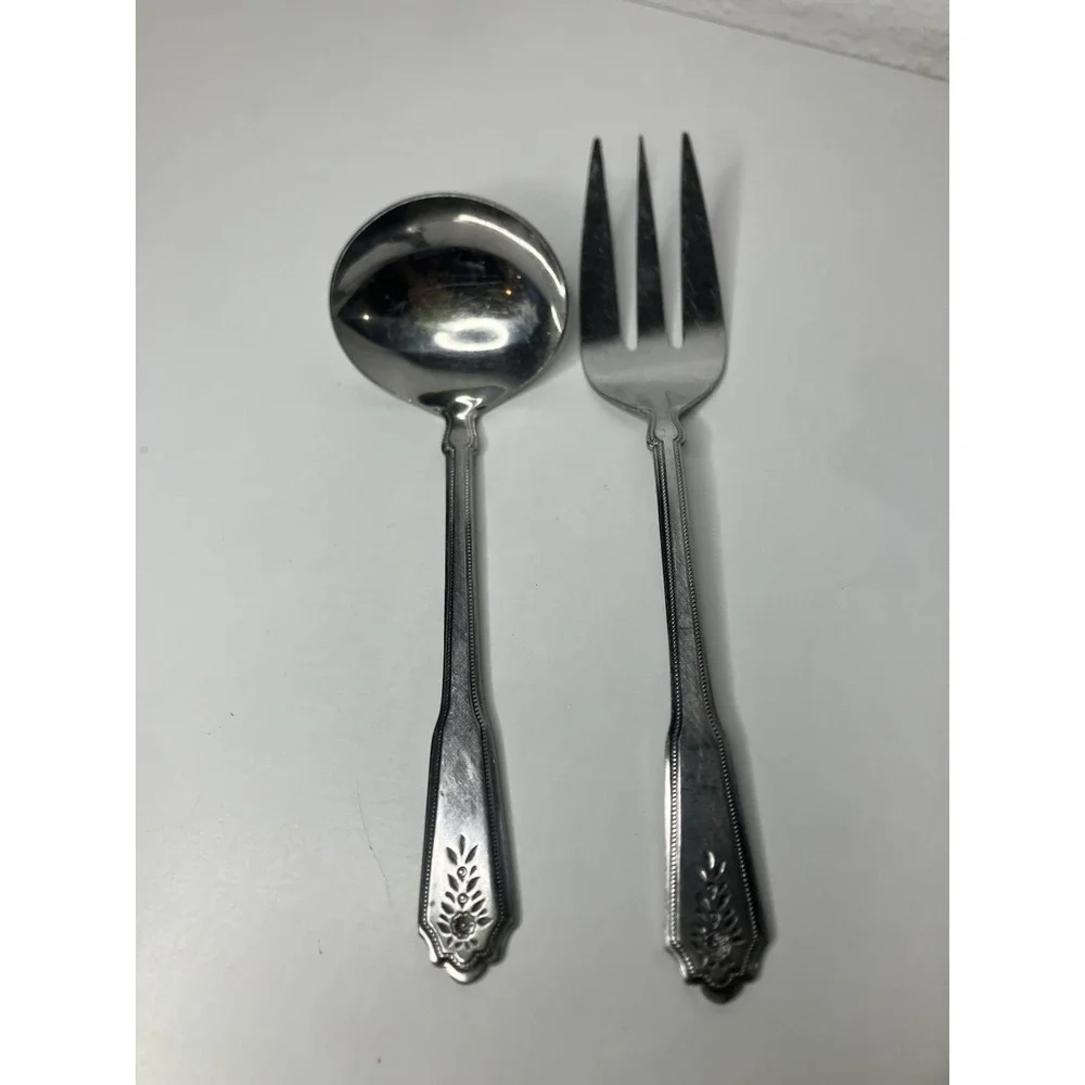 Stanley Roberts Rogers Co. Norcrest-Brentwood Stainless Steel Ladle & Srvg‎ Fork
